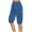Blue, variant on Chbgutlmr Pants for Women Drawstring High Waisted Loose Casual Lightweight Knee Length Trousers Pockets