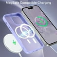 thumbnail image 2 of DUDUE Magnetic iPhone 14 Pro Case, Compatible with Magsafe 6.1", Translucent Matte Slim Shockproof Case for iPhone 14 Pro, Purple, 2 of 7