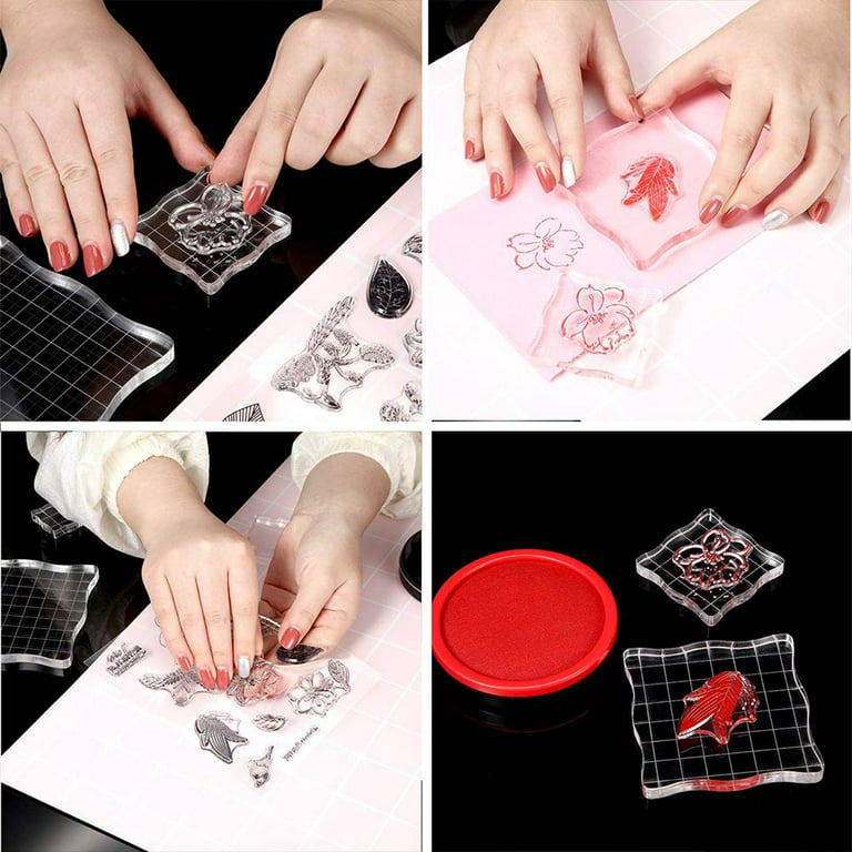 Multi-Size Stamp Block Acrylic Block Pad Accessories Clear Transpant Stamps  Card Scrapbook Stamping Stickers Acrylic Sheet