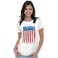 thumbnail image 4 of USA Vertical Distressed American Flag Womens Slim Fit Graphic Tee Brisco Brands M, 4 of 6