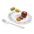 thumbnail image 2 of Godinger Dublin Dessert Plates and Forks, Appetizer & Salad Plates with Utensils - Set of Four - Clear Crystal, 7in, 2 of 3