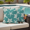thumbnail image 5 of Outdoor Waterproof Pillow Covers Summer Marine Life Starfish Decorative Throw Pillow Protectors,Pillowcase Cushion Cases for Patio Sofa Garden Couch,18x18in,Pack of 2, 5 of 14