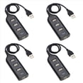thumbnail image 1 of 4X USB Hub 2.0 Divisor de Concentrador de Alta Velocidad Adaptador de Concentrador USB de 4 Puertos para Computadora Portátil Receptor Accesorios de Computadora Negro, 1 of 4