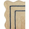thumbnail image 2 of KLAVATE Natural Jute Wave Edge Hand Braided Scalloped Farmhouse Jute Runner Rug, 2 of 4
