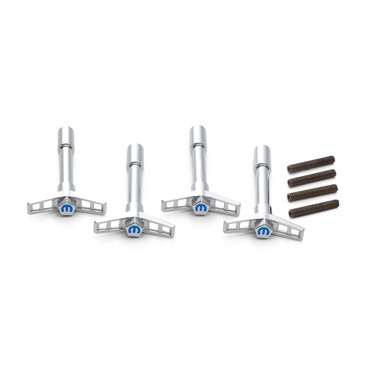 Proform Mopar V/C Wing Nuts Chrome Blue Emblem