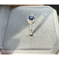 thumbnail image 4 of HeartsAndYou 1.6ct Natural Blue Sapphire & Diamond Halo Ring 100% REAL 14k SOLID White Gold, 4 of 8