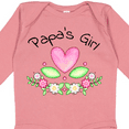 thumbnail image 4 of Inktastic Papa's Girl Heart Flowers Girls Long Sleeve Baby Bodysuit, 4 of 5