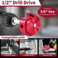 thumbnail image 2 of Plastic Pipe Fitting Reamer 4 Piece Kit Fit Into Standard 1/2Inch Drills 3/8Inch Hex PVC Pipe Reamer Tool, 2 of 8