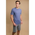 thumbnail image 5 of Men's Cottonique M17771 Latex Free Organic Cotton Crew Neck T-Shirt (Melange Blue 2XL), 5 of 5