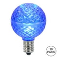 thumbnail image 2 of Vickerman G50 LED Blue Faceted Replacement Bulb, E17/C9 Nickel Base, 10 Bulbs per Pack., 2 of 2