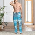 thumbnail image 2 of Pofeuu Dolphin Print Men's Pajama Pants, Soft Lounge Pajama Pants with big pockets for Men Plaid Pj Bottoms-X-Large, 2 of 6
