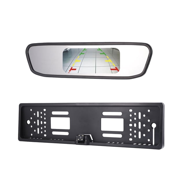 Cámara De Coche Transmisor Inalámbrico Receptor Monitor De Espejo Retrovisor Matrícula De Coche Kit De Cámara De Marcha Atrás Sweethay VI006784-00