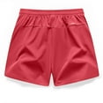 thumbnail image 4 of Aqestyerly Men's Drawstring Pocket Shorts Solid Color Casual Comfortable Elastic Waist Summer Pants For Men, 4 of 8