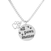 All Paws Matter - Silver Necklace Pendant