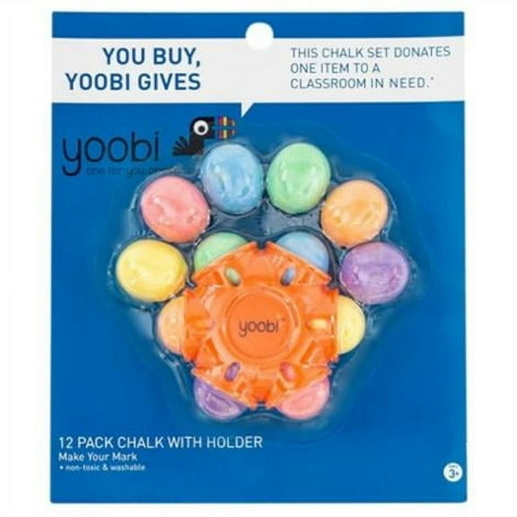 Yoobi 12 Pack Chalk with Holder