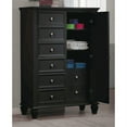 thumbnail image 2 of Bowery Hill 6 Drawer Gentleman's Chest in Black and Silver, 2 of 3