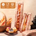 thumbnail image 1 of HLONK 120 Pack Paper Bread Bags With Window For Homemade Bread  Long French Bread Bags Wheat Pattern Kraft Loaf Storage Sacks Bakery Storage Bag With Stickers  24 X 4.5 X 2 Inch (Brown Re, 1 of 5