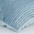 thumbnail image 2 of The HomeCentric Euro Shams, Light Blue Euro Sham Covers Pack of 2, 26x26 inch (65x65 cm), Linen European Sham&nbsp;Covers, Striped, Modern European Pillow Shams Easter - Misty Blue, 2 of 3