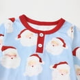 thumbnail image 3 of Pandaie Infant Baby Boy Girl Clothes Santa Long Sleeve Jumpsuit Newborn First Christmas Outfit One Piece Romper Blue 6-12 Months, 3 of 7