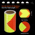 thumbnail image 3 of Uxcell Reflective Tape, 2 Roll 4" x 10 Ft Warning Safety Tape for Cars Trucks, Yellow Red, 3 of 6