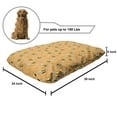 thumbnail image 2 of Honey Bee Pet Bed, Cartoon Style Flies and Hexagonal Shapes Scattered, Chew Resistant Pad for Dogs and Cats Cushion with Removable Cover, 24" x 39", Orange Mustard, by Ambesonne, 2 of 4