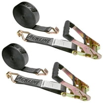 Blackline 2" x 30' Ratchet Strap w/ Double J Hooks - 2 Pack