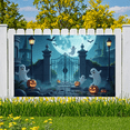 thumbnail image 4 of Spooky Ghost Halloween Banner Pumpkin Decorations Haunted Gateyard for Party Decoration Halloween Event Indoor Outdoor, 4 of 9