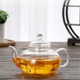 GZJCKJY Glass&Bottle Clear Teapot With Removable Infuser 20.3 Oz Loose