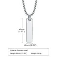 thumbnail image 2 of LiFashion HWLF WWJD Pendant Necklace for Men ,Stainless Steel What Would Jesus Do,He Would Love First 3D Bar Necklace Motivational Faith Religious Baptism Gift Reminder Jewelry for Him, 2 of 4