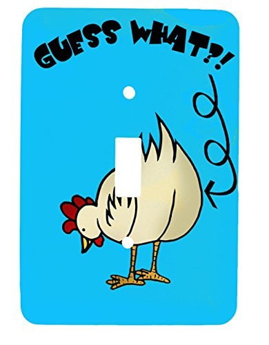 Single Toggle Metal Light Switch Cover with Chicken Butt Design 