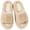 Khaki, variant on CHICVOMEY Fuzzy Open Toe Slippers for Women Memory Foam Cozy Fluffy Ladies Slippers Cute Bedroom House Slippers Slip on Shoes Indoor