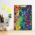 thumbnail image 5 of Acrylic Writing Board Gold12.5*9 Inch Clipboards Transparent Acrylic Material Suitable For Office Classroom Teachers Fashion Bloggers Stationery Enthusiasts Purple Flowers and Butterflies, 5 of 9