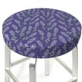 thumbnail image 3 of Fotbe Lavender Flowers Stool Covers Round,Waterproof Round Bar Stool Covers Bar Chair Covers Washable Stool Cushion Slipcover for 12-14 Inch Chair-12 inch, 3 of 7
