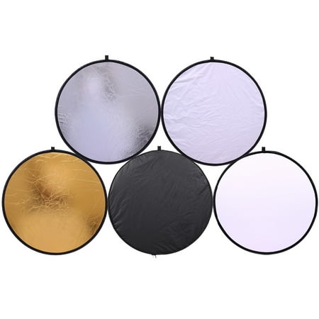 32-Inch 80CM Portable 5 in 1 Photography Collapsible Multi-Disc Lighting Reflectors Foldable Round Multi Disc Light Reflector for Studio Photography (Best Reflectors For Photography)