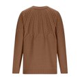 thumbnail image 5 of YueHuiYing Womens Sweaters Casual Long Sleeve Crewneck Knit Lightweight Oversized Crochet Sweater Pullover Tops, 5 of 6