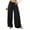 Black Pants for Women, variant on Womens Linen Pants Wide Leg Palazzo Lounge Sweatpants Summer Casual Drawstring Elastic Waisted Trousers Loose Fit Workout Vacation Pants White M