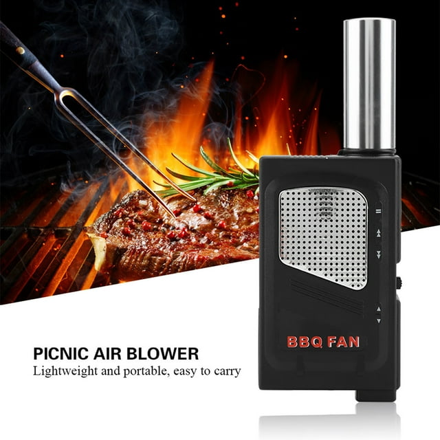 Eddwiin Ventilateur de Barbecue-Portable Barbecue électrique Ventilateur de Cuisson Ventilateur de Cuisine en Plein air Cuisine Camping randonnée Pique-Nique Accessoires avec câble USB