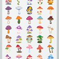 thumbnail image 4 of 35pcs-50pcs Colorful Mushroom Stickers Nature Cartoon Stickers Fantasy Stickers for Laptops Phones Suitcases, 4 of 9