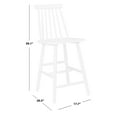 thumbnail image 5 of SAFAVIEH Beaufort Solid Spindle Back Counter Stool with Footrest, White, 5 of 12
