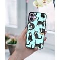 thumbnail image 5 of WIRESTER Shockproof Soft Rubber Cover Case for Apple iPhone 17 6.3" 2025, Black White Tuxedo Cat Playful Postures On Teal, 5 of 5