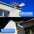 thumbnail image 5 of MUCH 6000W Solar Parking Lot Lights ,20000mah Dusk to Dawn Solar Street Light with Remote Control,IP65 Waterproof Solar Street Light for Streets, Gardens, Pathways, Poles, and Monitoring, Large Areas, 5 of 13