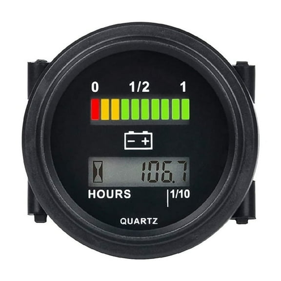 Runleader RL-BI004 12V to 72V Battery Indicator Gauge Level Hour Meter Waterproof Lead Acid Battery
