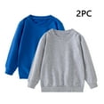 thumbnail image 2 of CYRBOKO Boys Sweatshirts, Cotton Long Sleeve 2 PC Crew neck Pullover Tops Gray Size 1-2 T, 2 of 7