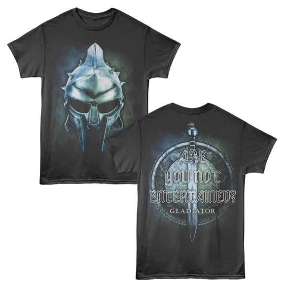 Gladiator Are You Not Entertained Helmet Men's T Shirt (Charcoal, AdultS)