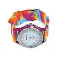 thumbnail image 4 of TIHLMK Watches for Women New !New Rainbow Crystal Rhinestone Watch Silicone Jelly Link Band, 4 of 4