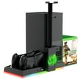 thumbnail image 4 of All-in-One Cooling Fan Stand for Xbox Series X (XSX) - Dual Controller Battery Charging Dock, Headphone Hanger & Game Disc Rack, Space-Saving Xbox Gaming Accessory, 4 of 6