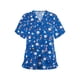 thumbnail image 1 of Blusas De Manga Corta Con Cuello En V De Navidad Para Mujer Blusas De Uniforme De Trabajo De Enfermeras XBTCLXEBCO Dientes Azules;M, 1 of 3