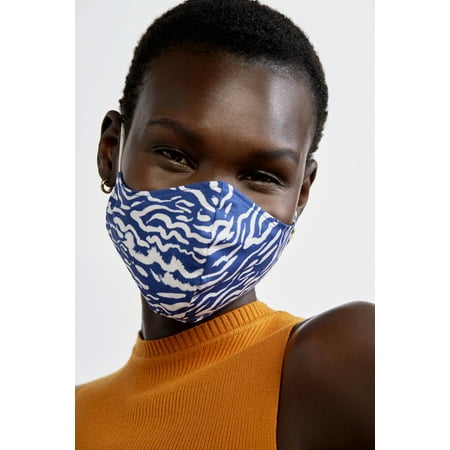 iMPOWER by Prabal Gurung Reversible Face Mask, Navy Animal Print