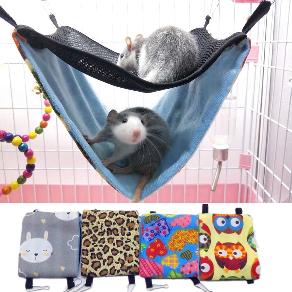 Pet Bird Hamster Ferret Rat Squirrel Hammock Hanging Cage Nest Bed House Toys 