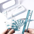 thumbnail image 4 of 7 Pieces Student Math Geometry Tool Set Drawing Compass (Blue), 4 of 7